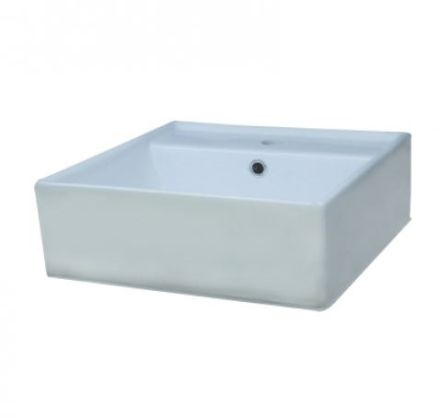 lavabo en ceramica blanca cuadrado 