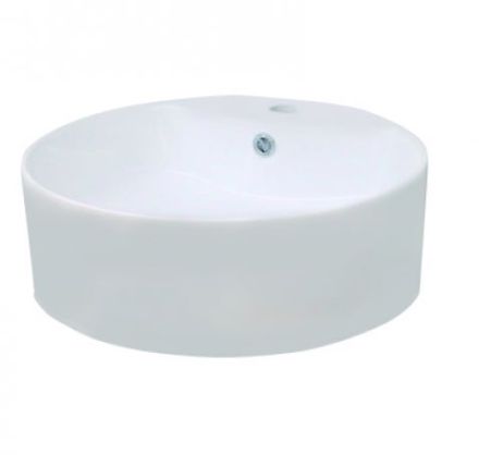 lavabo en ceramica blanca redondo
